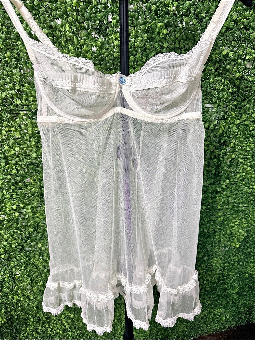 Agent Provocateur 36B White Lace Chemise